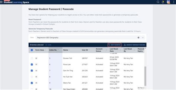 Accounts & Passwords / Student Passwords