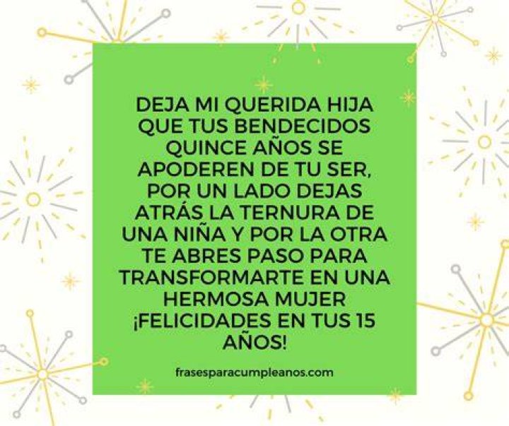Agradecimiento a dios por los 15 años de mi hija