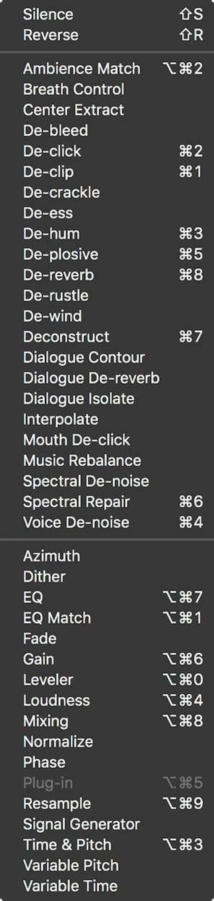 Application Menus - RX 8 Help