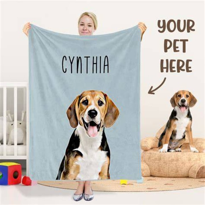 blanket with pet picture - Custom Pet Blanket