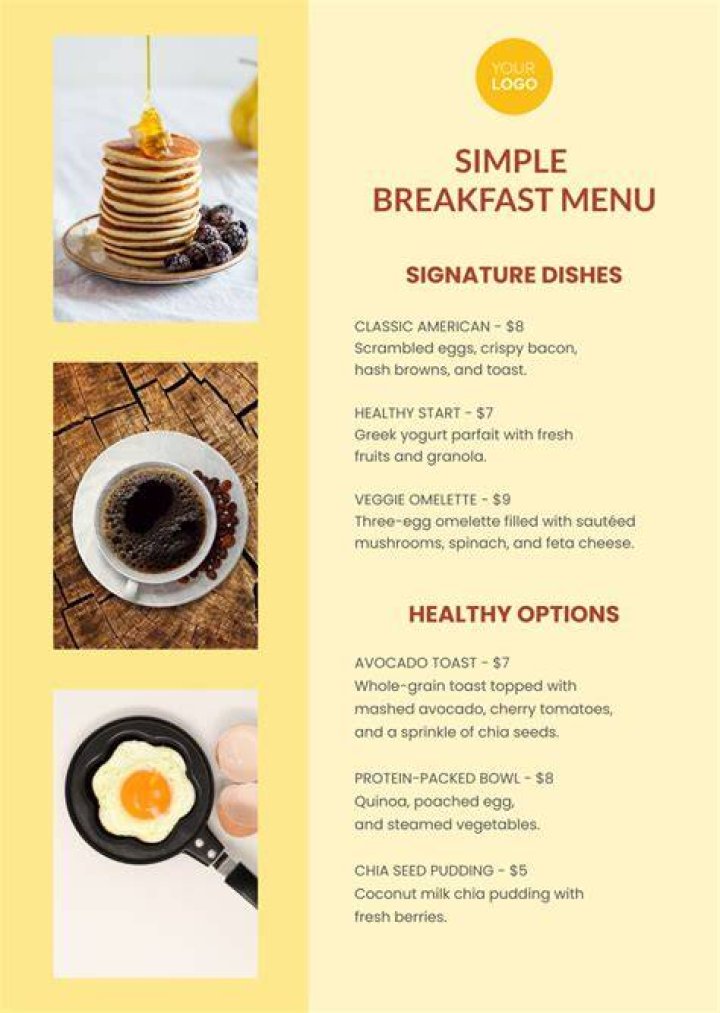 Breakfast & Lunch Menu / Overview