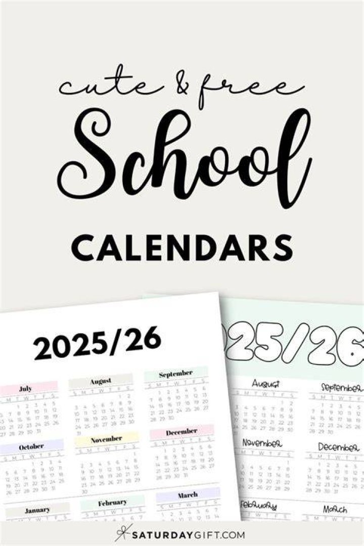 Calendars / School Year Calendars