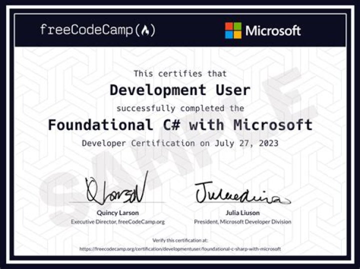 certification