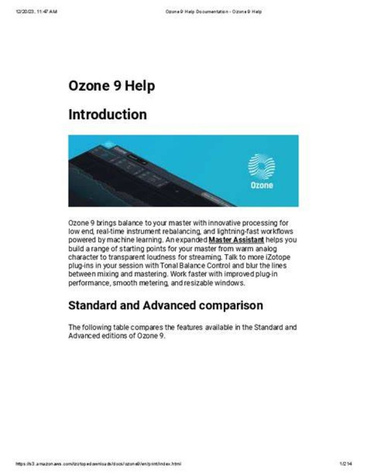 Codec Preview [ADV] - Ozone 9 Help