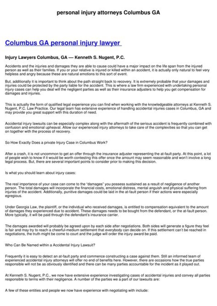 Columbus GA Personal Injury Lawyer