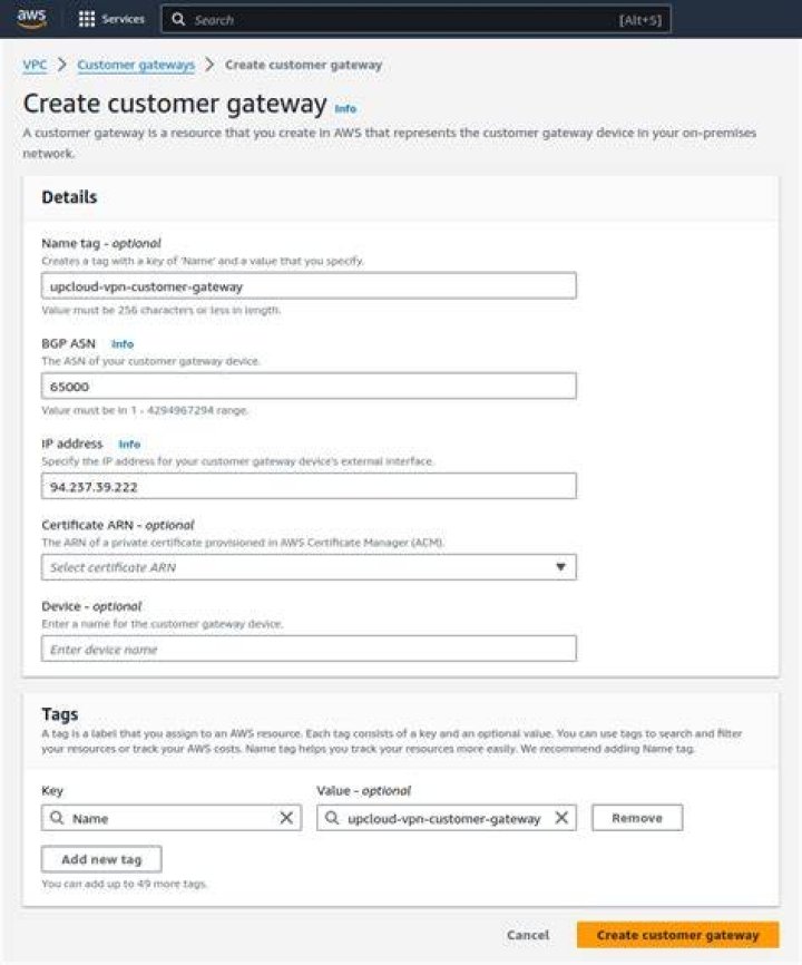create_customer_gateway - Boto3 1.34.74 documentation