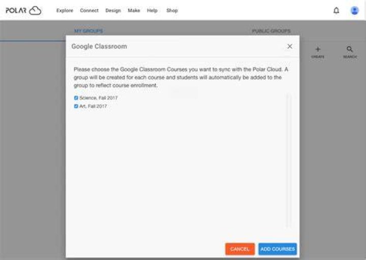 Creating groups corresponding to Google Classroom classes
