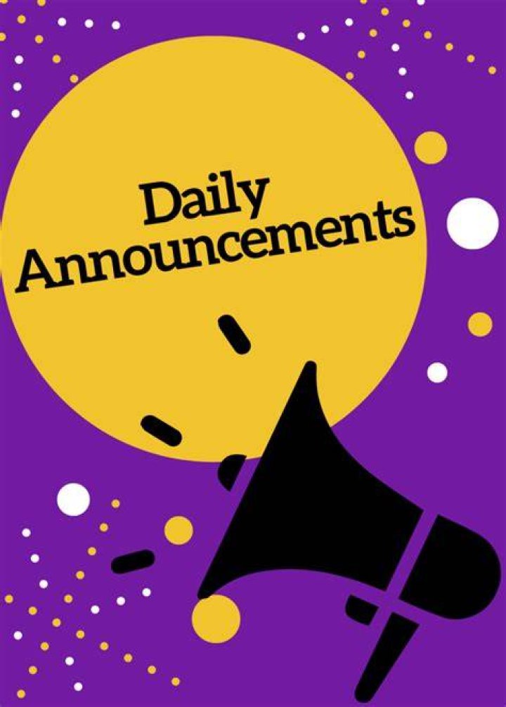 Daily Announcements / Daily Announcements