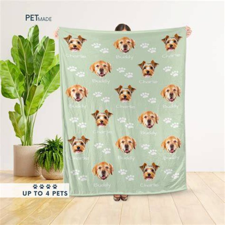 dogs face on shirt - Pet Blanket