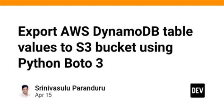 DynamoDB — Boto 3 Docs 1.12.40 documentation