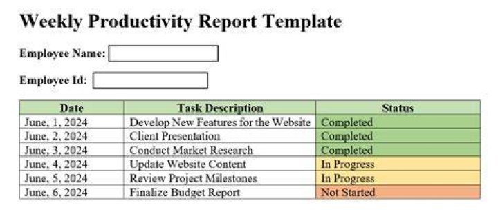 Employee Productivity Report