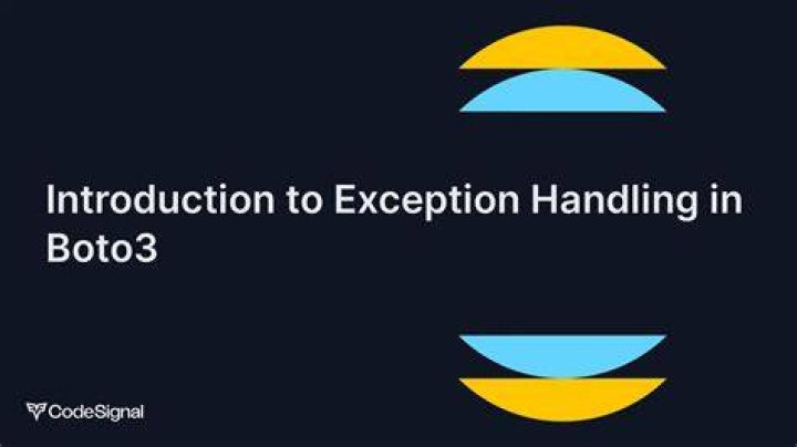 Error handling — Boto3 Docs 1.15.6 documentation