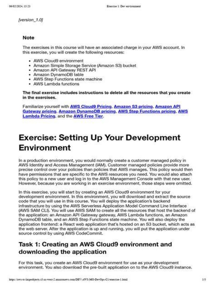 Exercise 1: Dev environment
