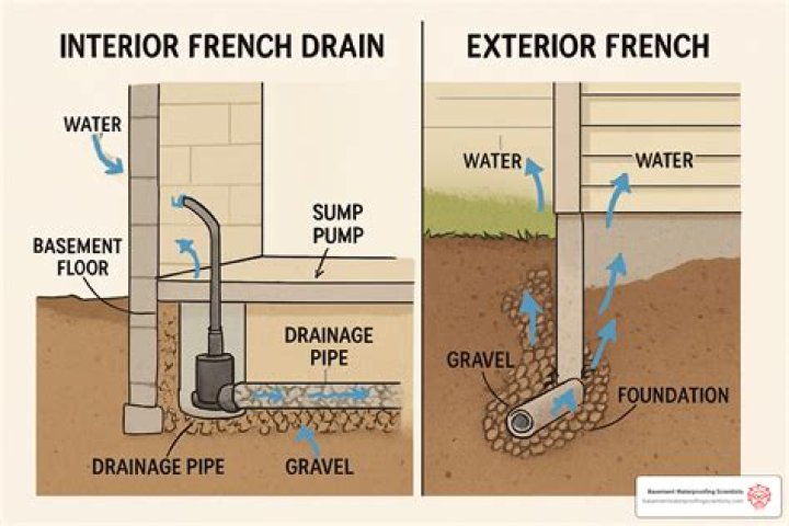 Exterior French Drain Sump Pump Downingtown