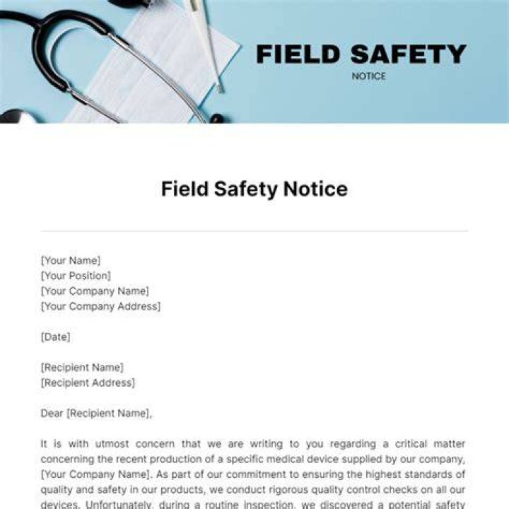 Field Safety Notices: 26th to 30th July 2021