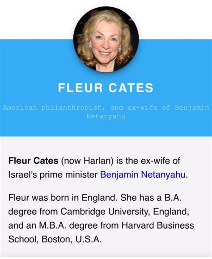 Fleur Cates Netanyahu Photo: Exploring Public Interest and Images