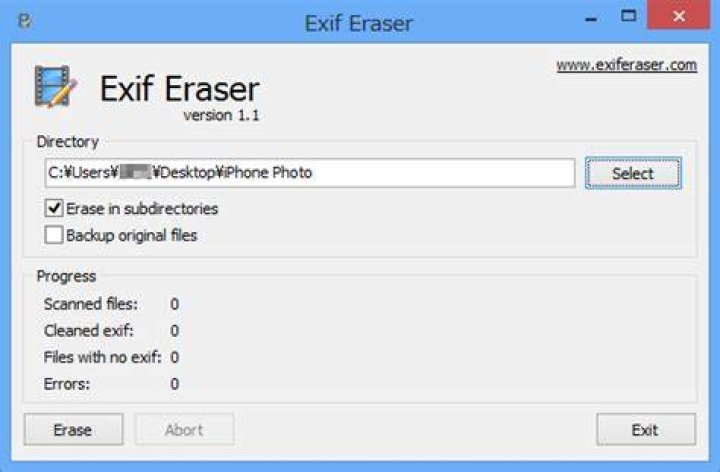 Free EXIF Eraser