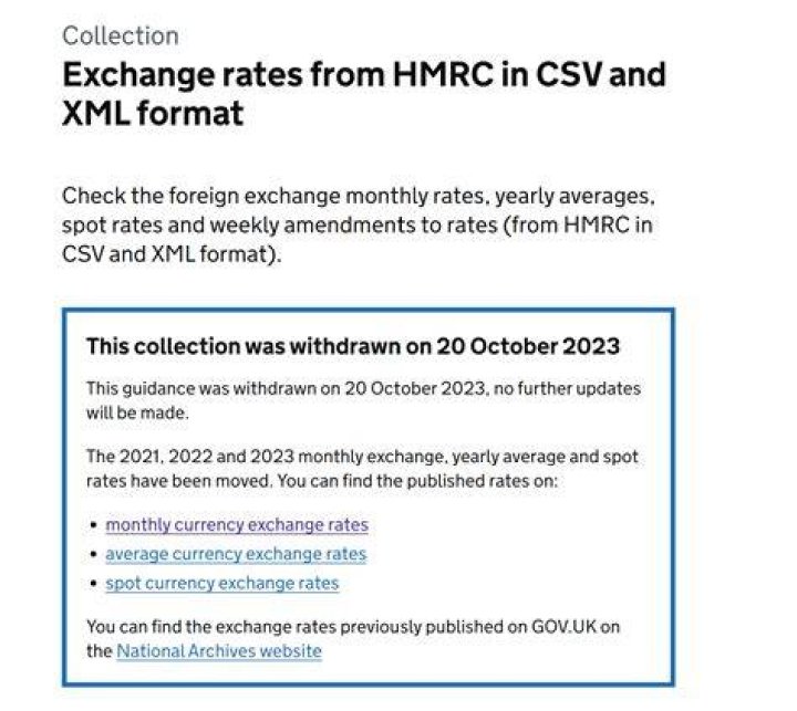 HMRC exchange rates for 2020: monthly