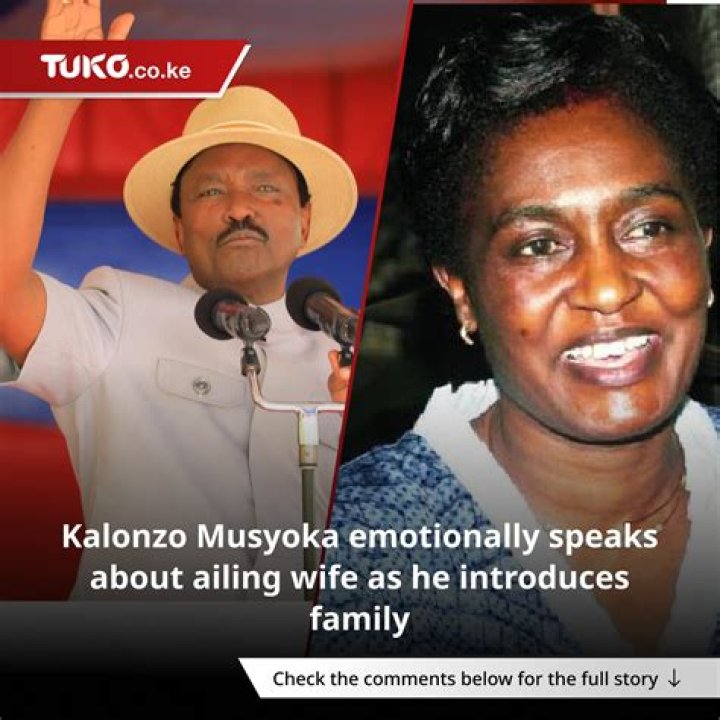 Kalonzo Musyoka's Tribute To His Beloved Pauline