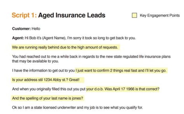 life insurance sales script