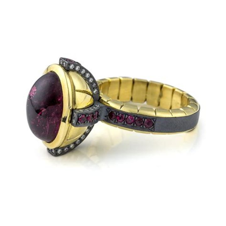 Luxe Collection Eva Dirty Martini Green Tourmaline Cocktail Ring by Pratiksha Jewelry Online Baton Rouge LA.
