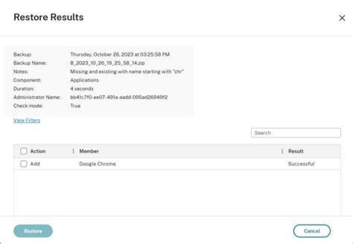 Message-level backup and restore using DS-MLR