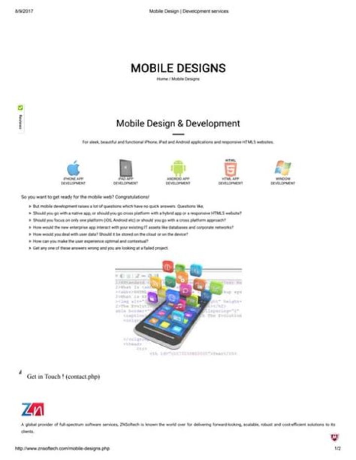 Mobile Web Design and Development on the Palm VII