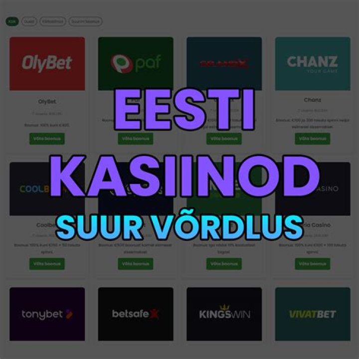 Online kasiinod Eestis 2024 - Parimad Internetikasiinod Eestis