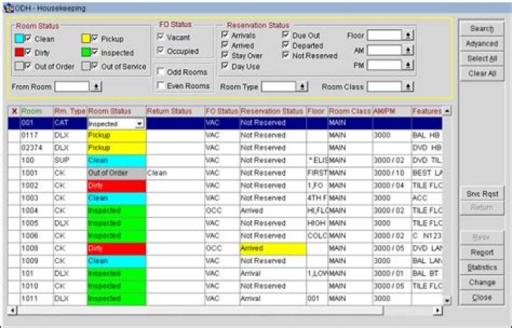 OnQ PM Housekeeping Training - Modify Room Status