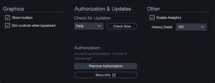 Options - Ozone 9 Elements Help