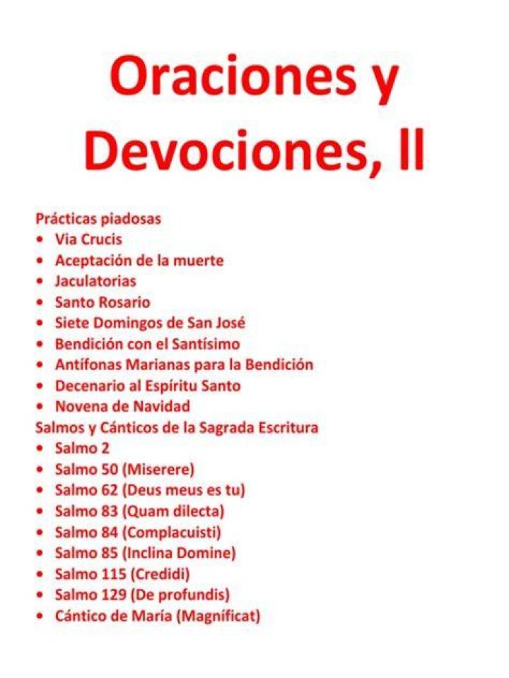 Oraciones Y Devociones