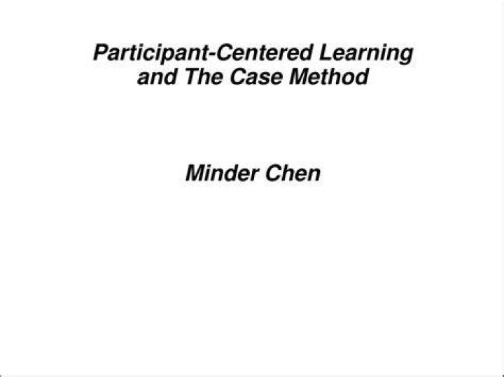 Participant-Centered Learning and the Case Method