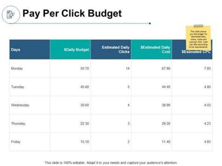 pay per click budget