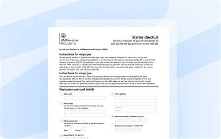 PAYE: expat starter checklist - GOV.UK