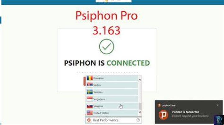 Psiphon 3 göçürip alyş sahypasy