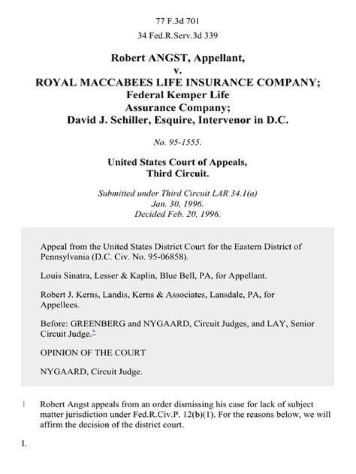 royal maccabees life insurance company
