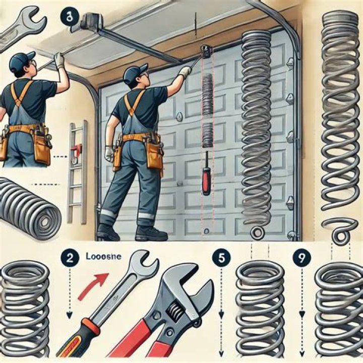 Safety precautions when replacing springs