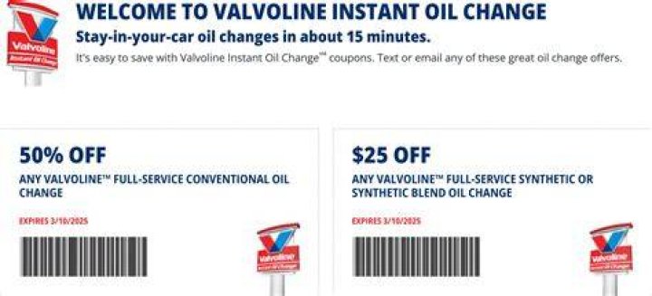 Save Big on Your Next Oil Change: Find a Valvoline 25 Off Coupon Today