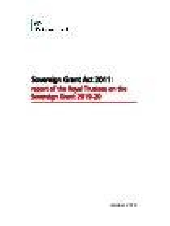 Sovereign Grant Act 2011: report of the Royal Trustees