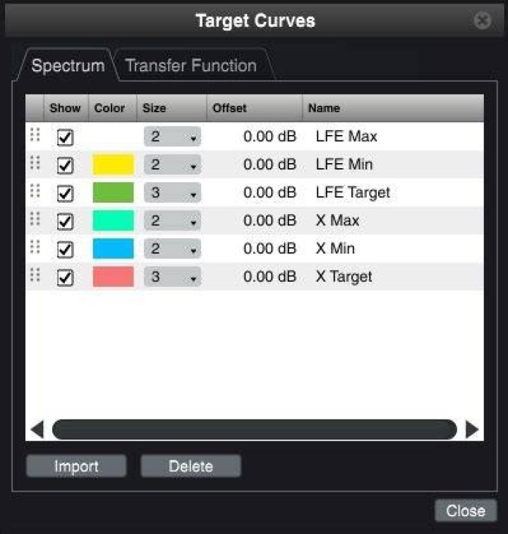 Target Curves and Views - TBC 2 Help