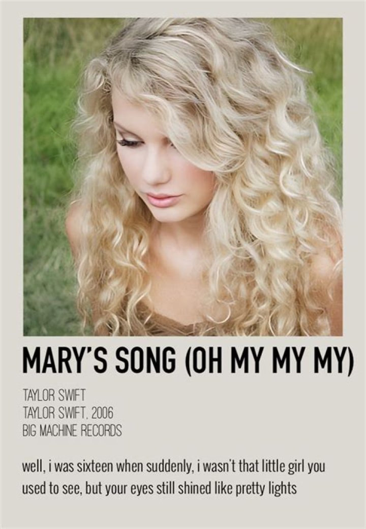 taylor swift mary's song (oh my my my)
