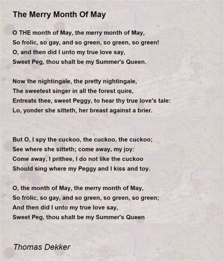 The Merry Month Of May