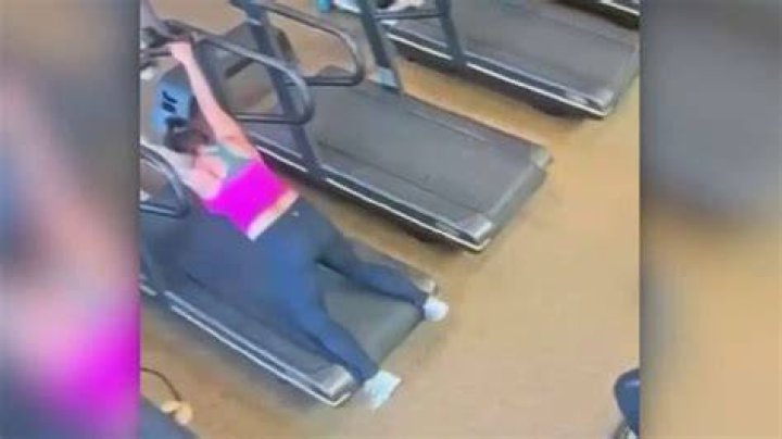 Treadmill gym fail gif