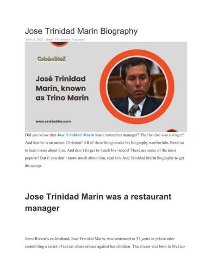 Uncovering The Untold Story Of José Trinidad Marín Mother