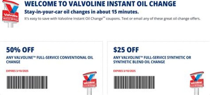 Valvoline Oil Change Coupon 50 Percent Off: Your Path to Big Savings