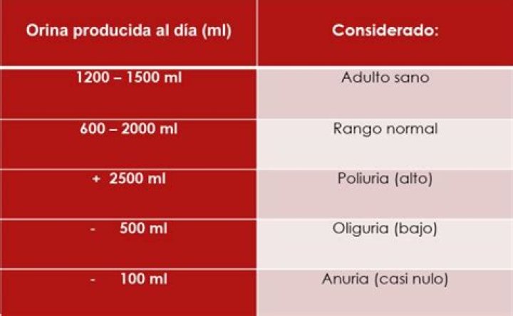 Volumen urinario en 24 horas