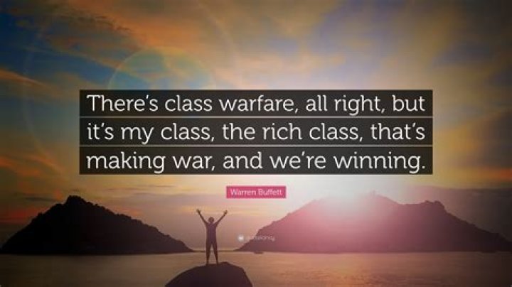 warren buffett class war quote