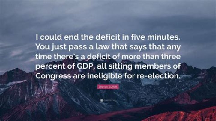 warren buffett "i could end the deficit"
