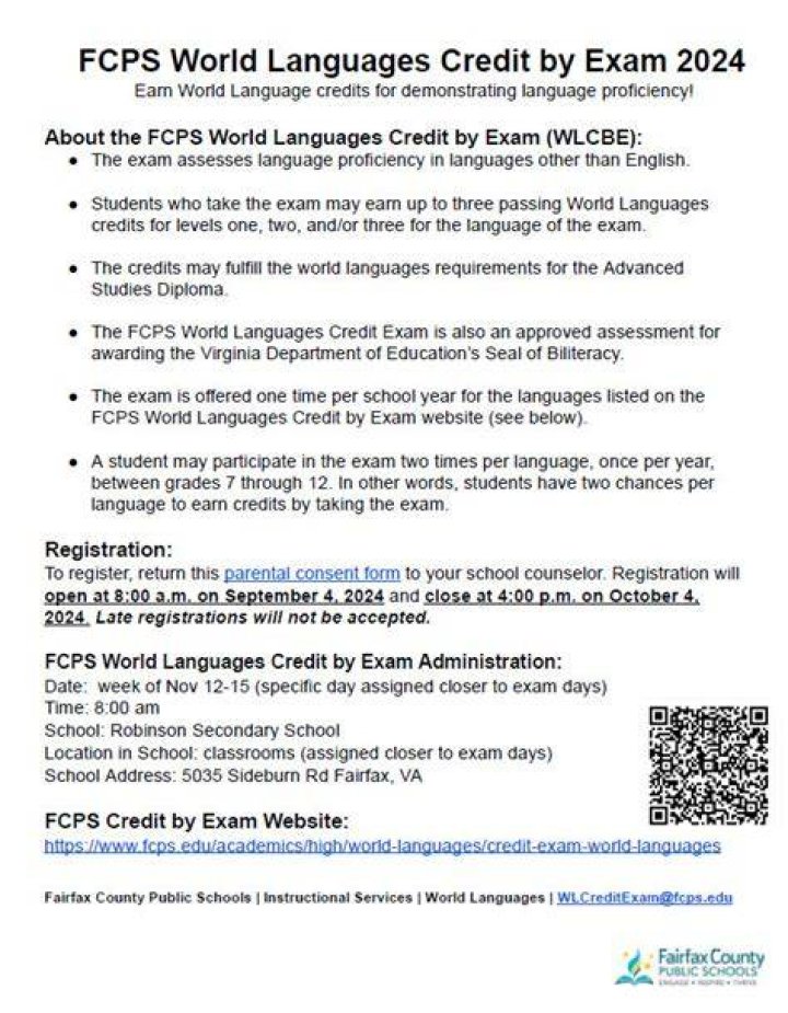 World Languages / Credit by Exam F.A.Q.